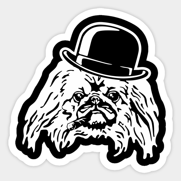 Pekingese Scrapper Sticker by Tuff Breeds